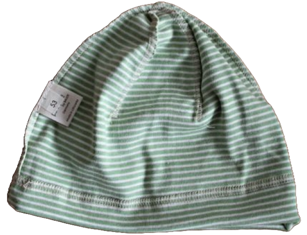Umschlagmütze pure pure  hellgrün/natur 100% kbA cotton Größe 53 - 57