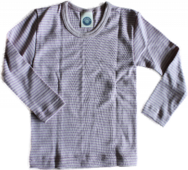 Kinder-Unterhemd Baumwolle 1/1 Arm  geringelt  Größe 92