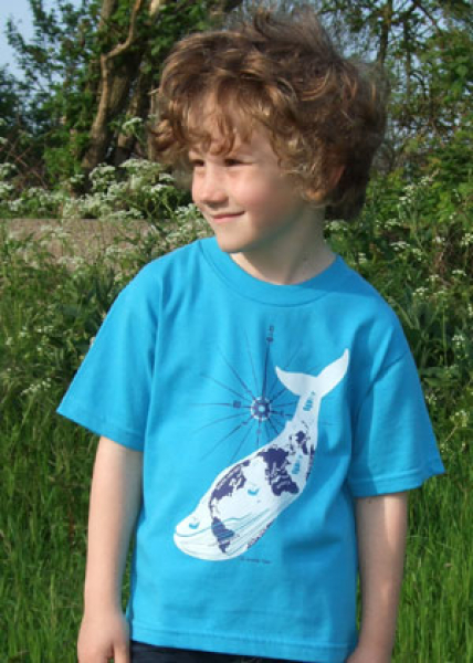 T-Shirt Animal Tails Blue Whale Atlantic blue T-Shirt Animal Tails Blue Whale Atlantic blue