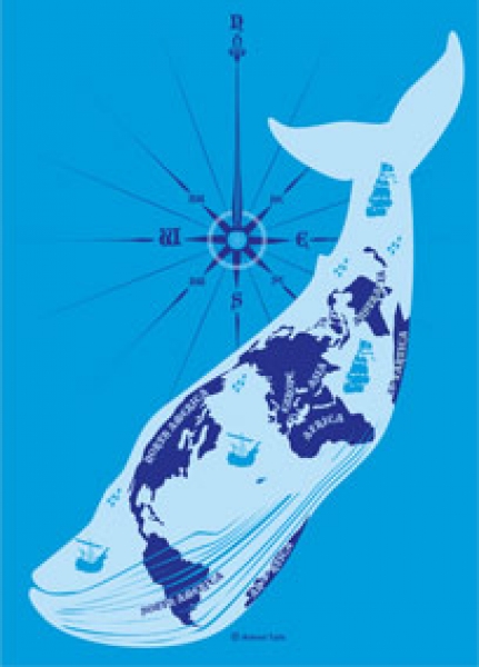 T-Shirt Animal Tails Blue Whale Atlantic blue