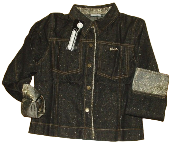 Jeansjacke mit Lurex Gold edel  Größe 140 - 152