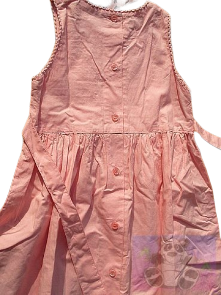 langes Kleid mit Röschen  lachsfarben  Größe 104