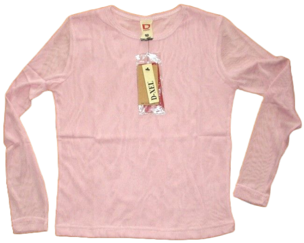 Nylonshirt m. transp. Ärmeln, schwarz /rosa Größe 128-152