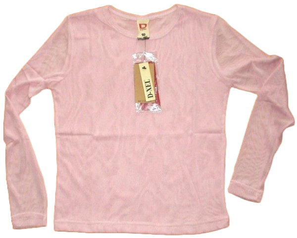 Nylonshirt m. transp. Ärmeln, rosa Größe 128-152