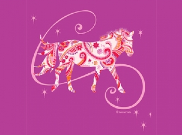 T-Shirt Animal Tails Przewalski Pferd Amethyst pink