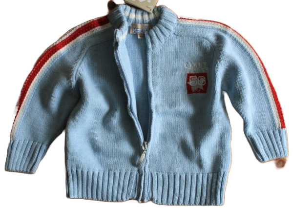 Cardigan Jacke Strick marine/grau/weiß oder hellblau 100% cotton