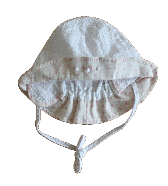 Sommerhut Weiß/Altrosa  cotton Größe 43