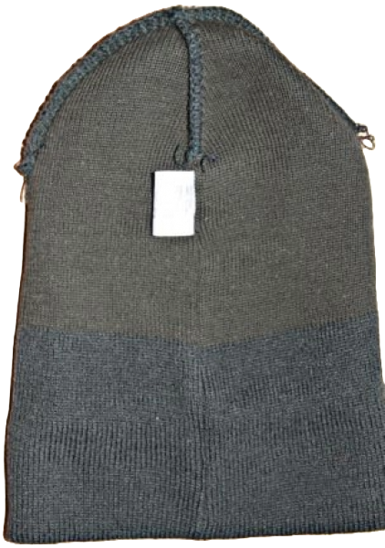 Beanie Strickmütze gedoppelt mit Baumwollfutter, Grau, Größe 55