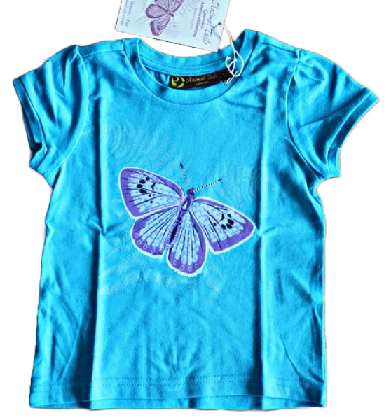 T-Shirt Animal Tails Blue Butterfly Aquamarin T-Shirt Animal Tails Blue Butterfly Aquamarin