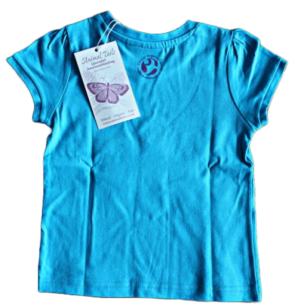 T-Shirt Animal Tails Blue Butterfly Aquamarin T-Shirt Animal Tails Blue Butterfly Aquamarin