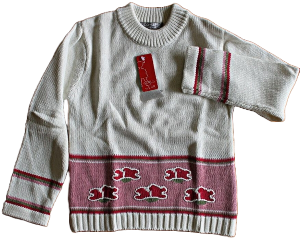 Pullover rosa/weiss cotton