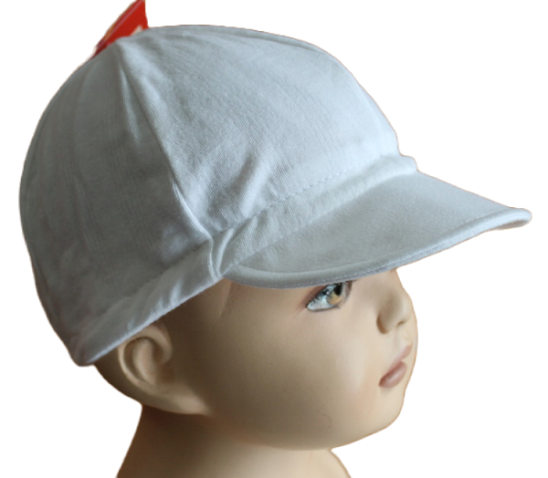 Baby Jungen Schirmmütze mit Nadelstreifen weiß Größe 43, 47