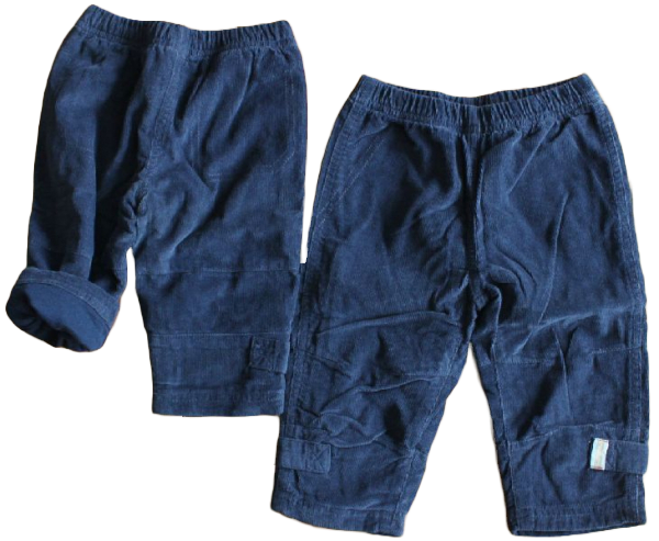 Baby Thermohose Cord gefüttert mit Gummibund, Marine 100% Cotton