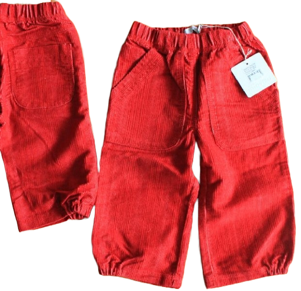 Babycordhose rot Gummibund 100% Baumwolle Größe 80-92