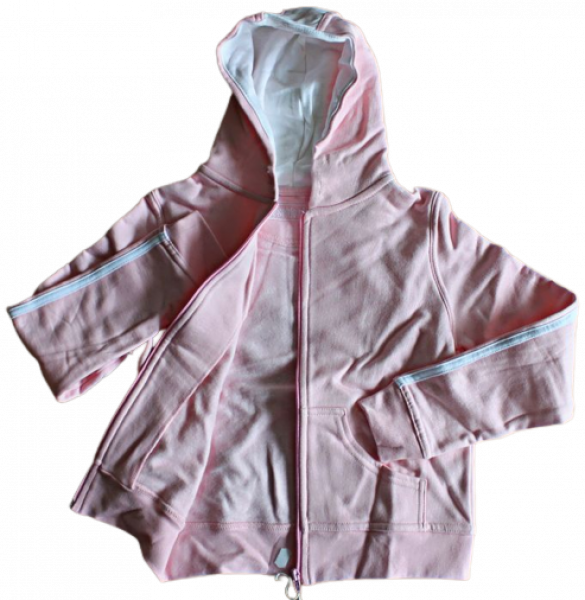Sweater hooded  Kapuzensweatjacke   rosa/weiß, Größe 140-164