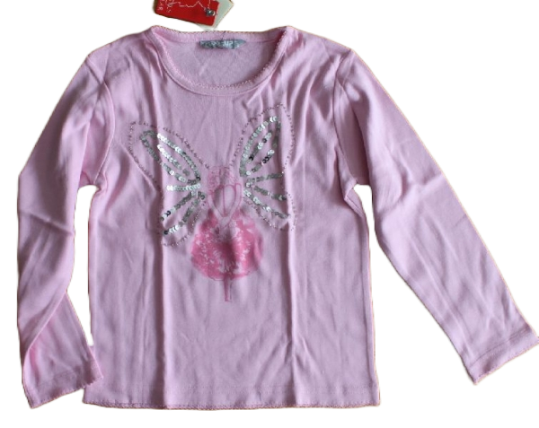 Langarmshirt rosa Elfen Größe 116, 122  Baumwolle  KIDS-UP