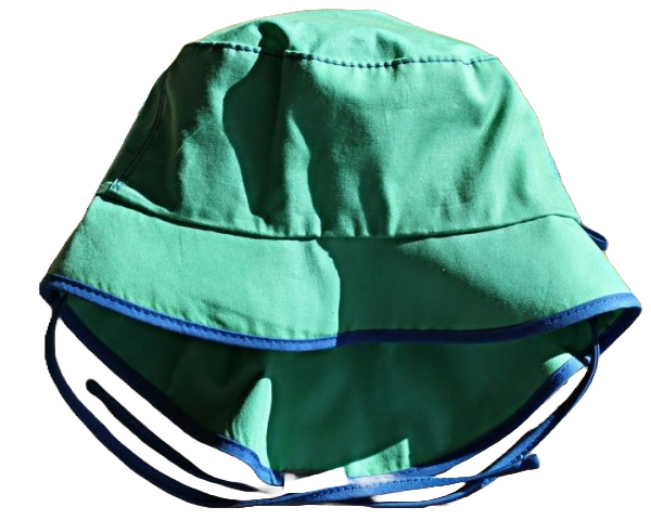 Hut mit Nackenschutz pure grasgrün 100% kbA cotton