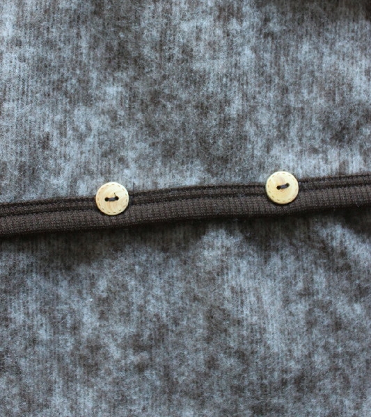Jäckchen mit Kapuze Wollfleece kbT Fb. braun melange Jäckchen mit Kapuze Wollfleece kbT Fb. braun melange