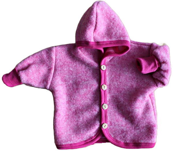 Jäckchen mit Kapuze Wollfleece kbT, Fb.rosa melange Jäckchen mit Kapuze Wollfleece kbT, Fb.rosa melange