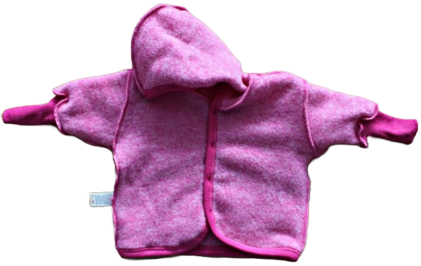 Jäckchen mit Kapuze Wollfleece kbT, Fb.rosa melange Jäckchen mit Kapuze Wollfleece kbT, Fb.rosa melange