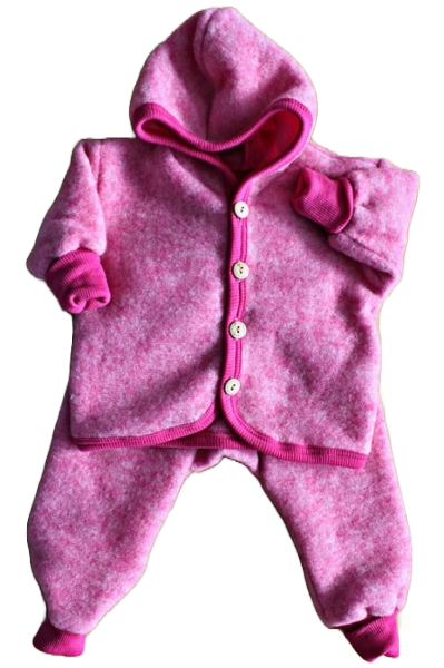 Jäckchen mit Kapuze Wollfleece kbT, Fb.rosa melange Jäckchen mit Kapuze Wollfleece kbT, Fb.rosa melange