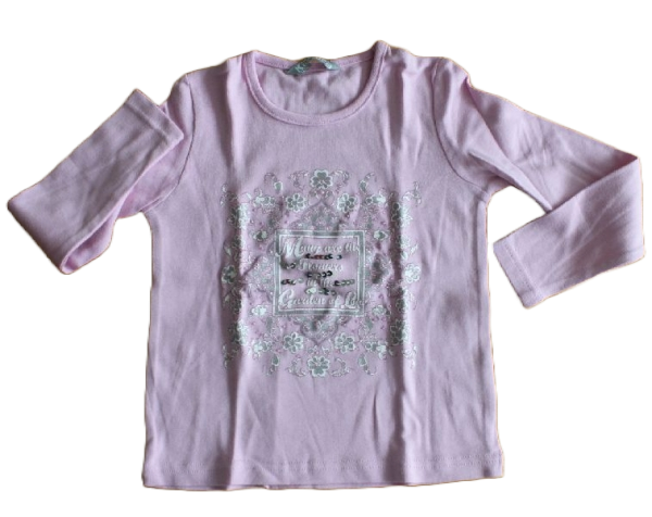 Langarmshirt rosa "garden of love"  Größe 104-128
