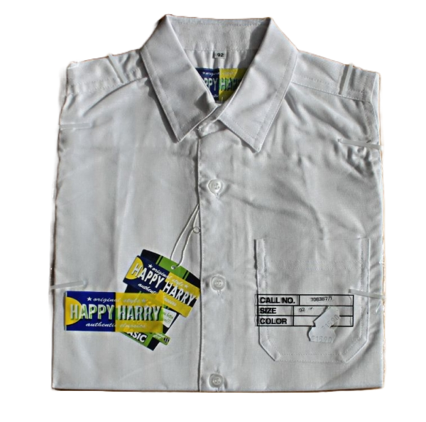 Hemd Weiß uni Langarm 70% cotton  Größe 98 - 122