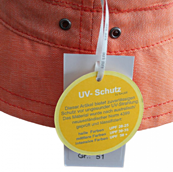 Fischerhut pure orange 100% kbA cotton