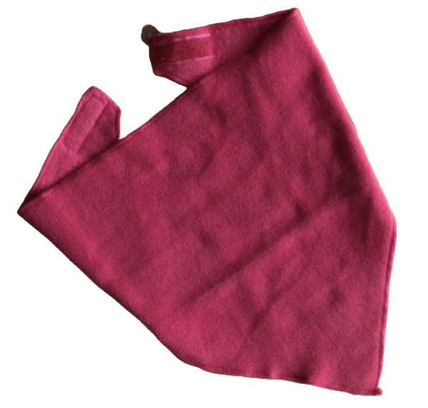 Dreieckstuch Microfleece mit Klett unisize Rot