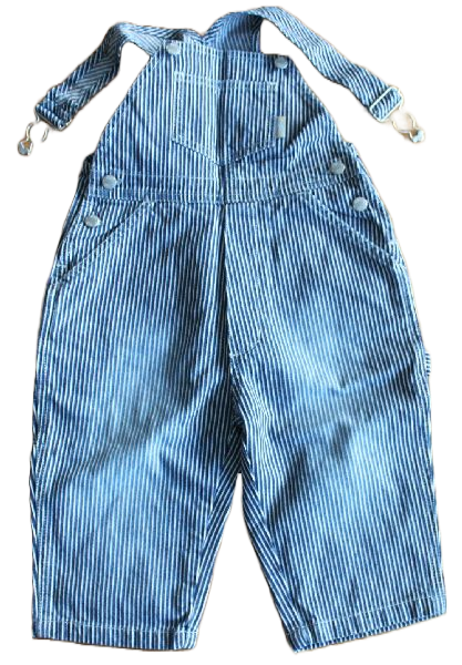 Latzhose gestreift Jeans denim