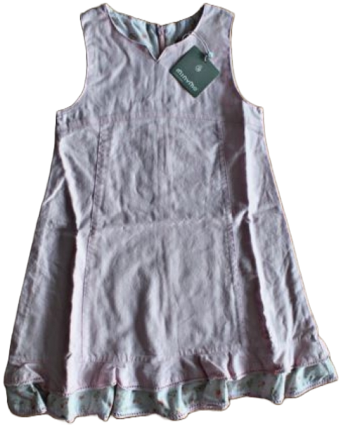 Leinenkleid rosa Größe 98 bis 128  minymo