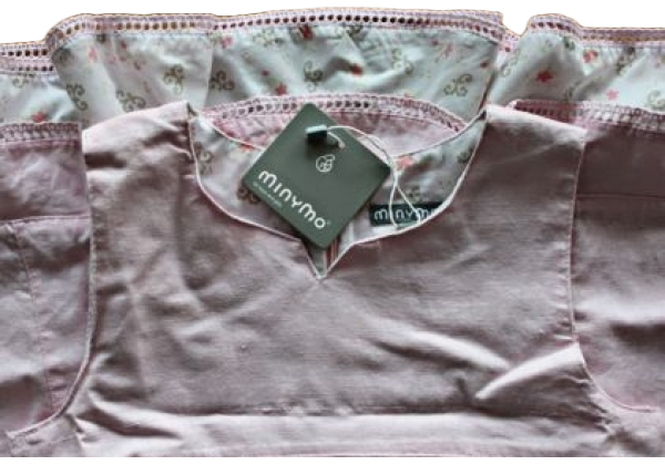 Leinenkleid rosa Größe 98 bis 128  minymo