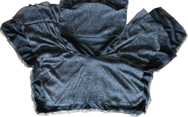 Partykleid schwarz/silber mit Lurex Größe 128, 140