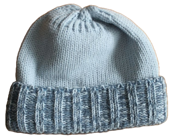 Strickmütze Wolle/PA/PC eisblau Größe 53