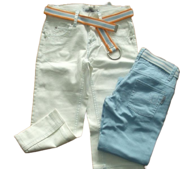 7/8 Jeans weiß oder hellblau, Größe 128-164