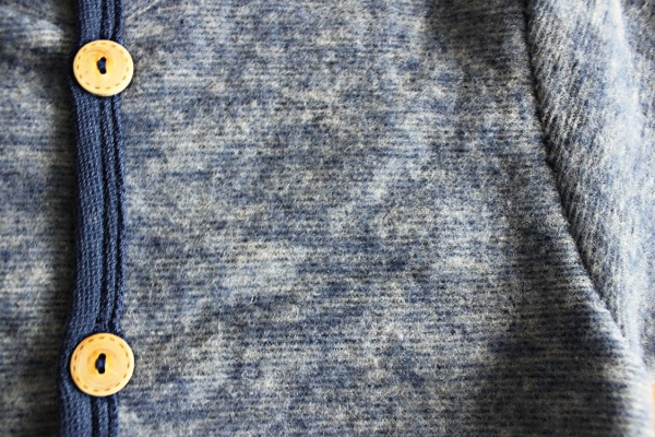 Jäckchen mit Kapuze Wollfleece kbT, Fb. marine melange Jäckchen mit Kapuze Wollfleece kbT, Fb. marine melange