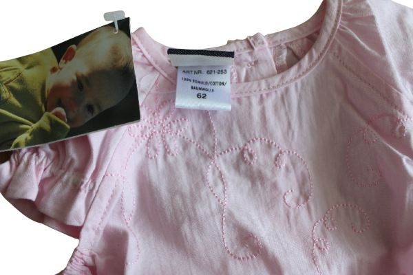 Babydress Bluse mit Hose Batist  rosè