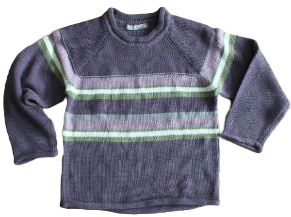 Pullover violett/grün cotton