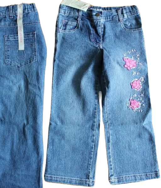 Jeans mit Rosen straight fit