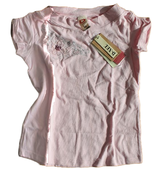 T-Shirt Top Perlenstickerei Rosa Größe 128-164