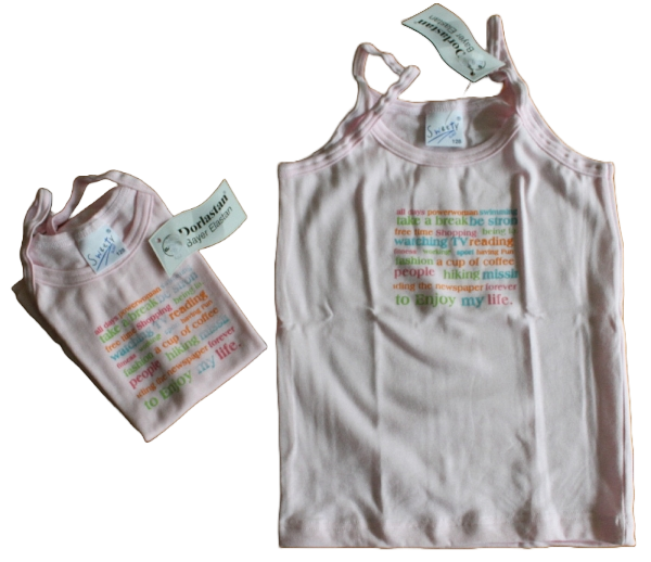 Wäsche shirt rosa mit Frontdruck Größe 128