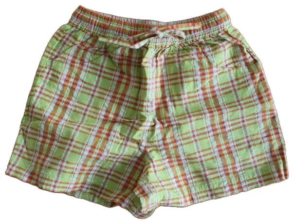 Shorts Karos rot orange cotton, Größe 98-128