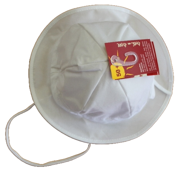 Stoffhut Sommerhut Weiß  Cotton mit UV-Schutz+50 Größe 49-53