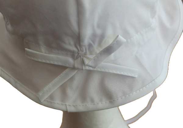 Stoffhut Sommerhut Weiß  Cotton mit UV-Schutz+50 Größe 49-53