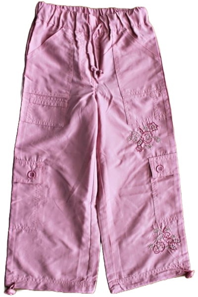 Cargohose mit Stickerei  Rosa Größe 104-128