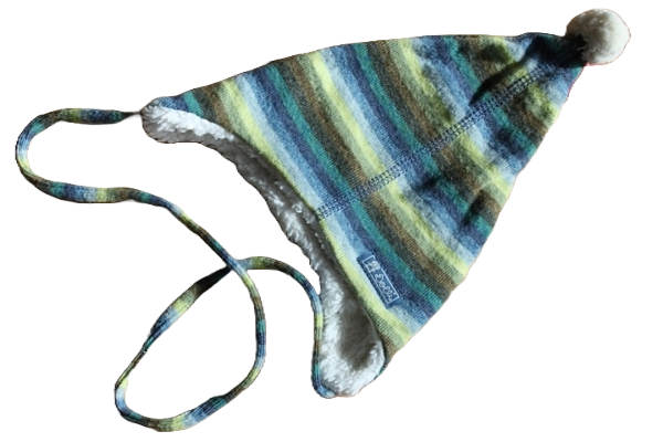 Strickmütze Ringelmütze mit Plüschfutter Baumwolle/PE orange, blau, grün