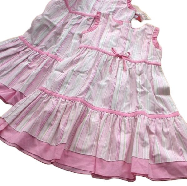 Kleid Sommer Batist Rosa Streifen cotton  110-134