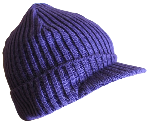 Beanie Baumwollmütze mit Schirm Strick  div. Farben reine Baumwolle