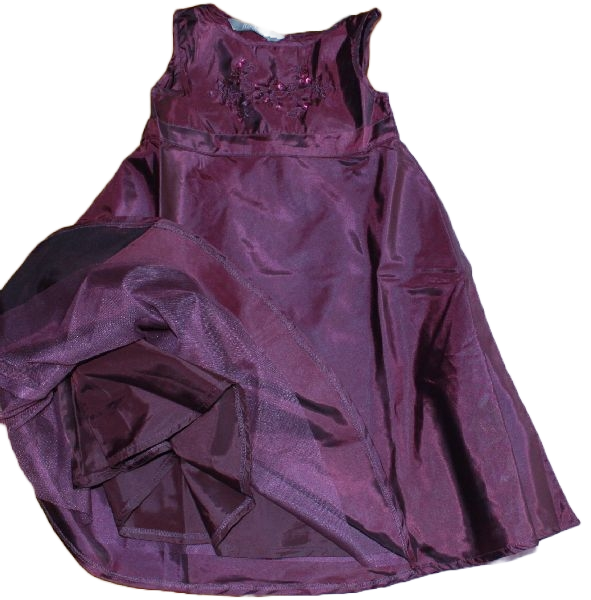 langes Kleid, Taft Violett  Größe 98 - 128