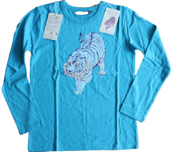 LS Shirt Animal Tails Sibirischer Tiger  blue